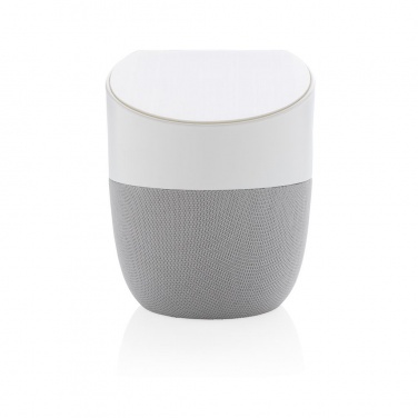 Logo trade promotional item photo of: Home speaker with wireless charger, white