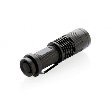 Logo trade promotional giveaway photo of: 3W pocket CREE torch, black