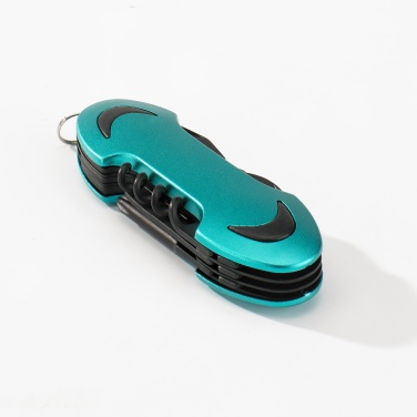 Logo trade promotional gift photo of: SET COLORADO I: LED TORCH AND A POCKET KNIFE, turquoise
