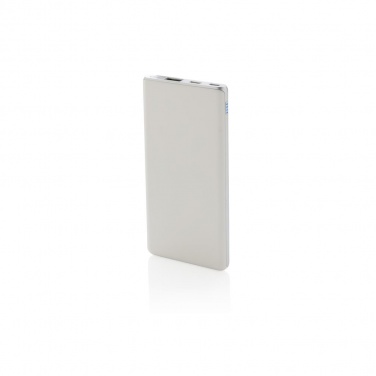 Logo trade corporate gifts picture of: Ultra fast 5.000 mAh powerbank, white
