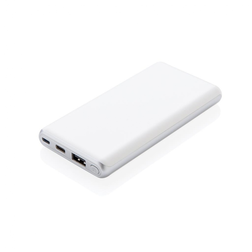 Logotrade promotional items photo of: Ultra fast 10.000 mAh powerbank with PD, white