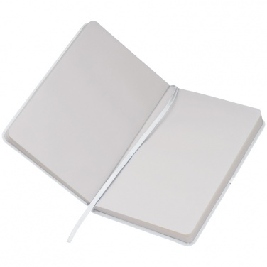 Logo trade promotional items picture of: Notebook A6 Lübeck, white