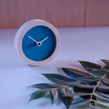 Logo trade promotional giveaways picture of: Wooden desk clock