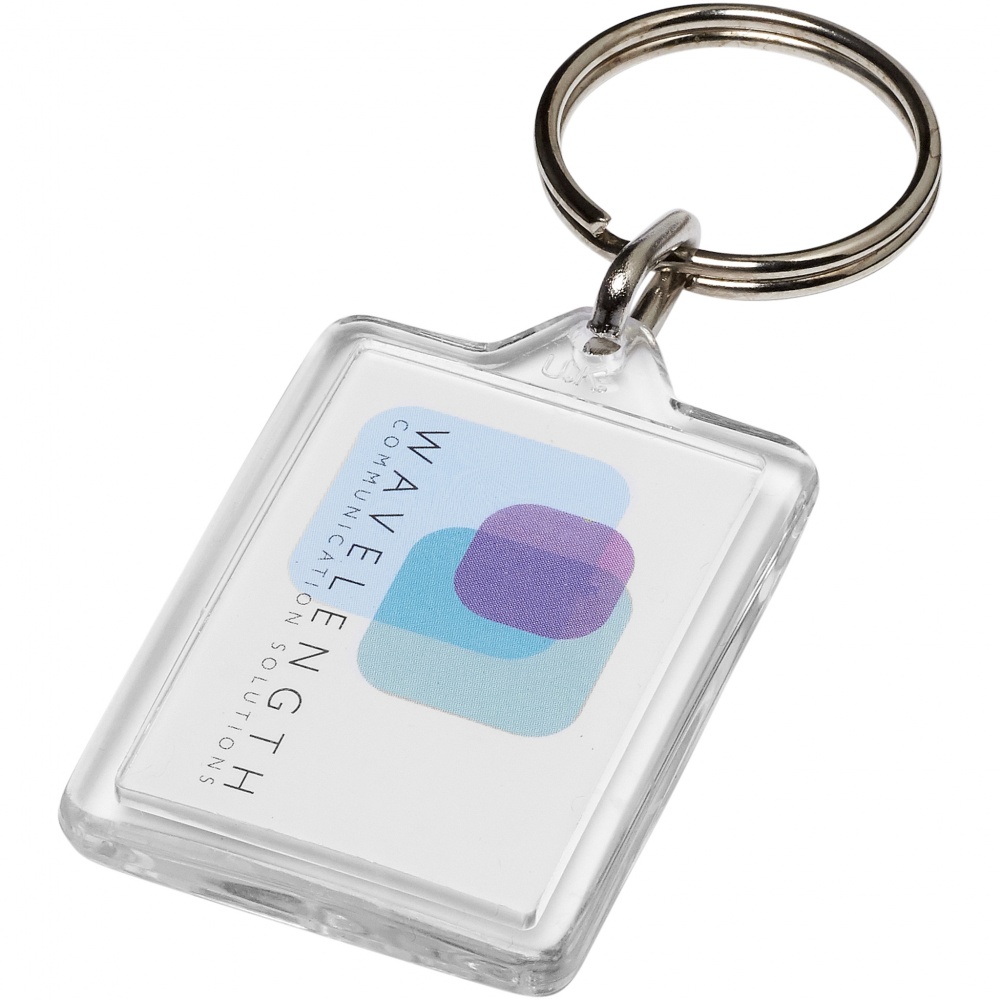 Logo trade promotional items image of: Midi Y1 compact keychain, transparent