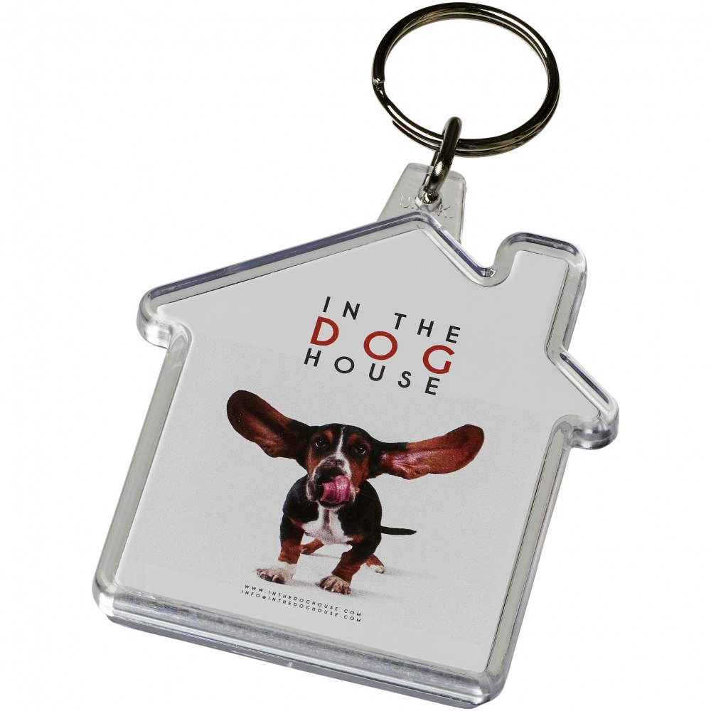 Logotrade promotional giveaway image of: Combo house-shaped keychain