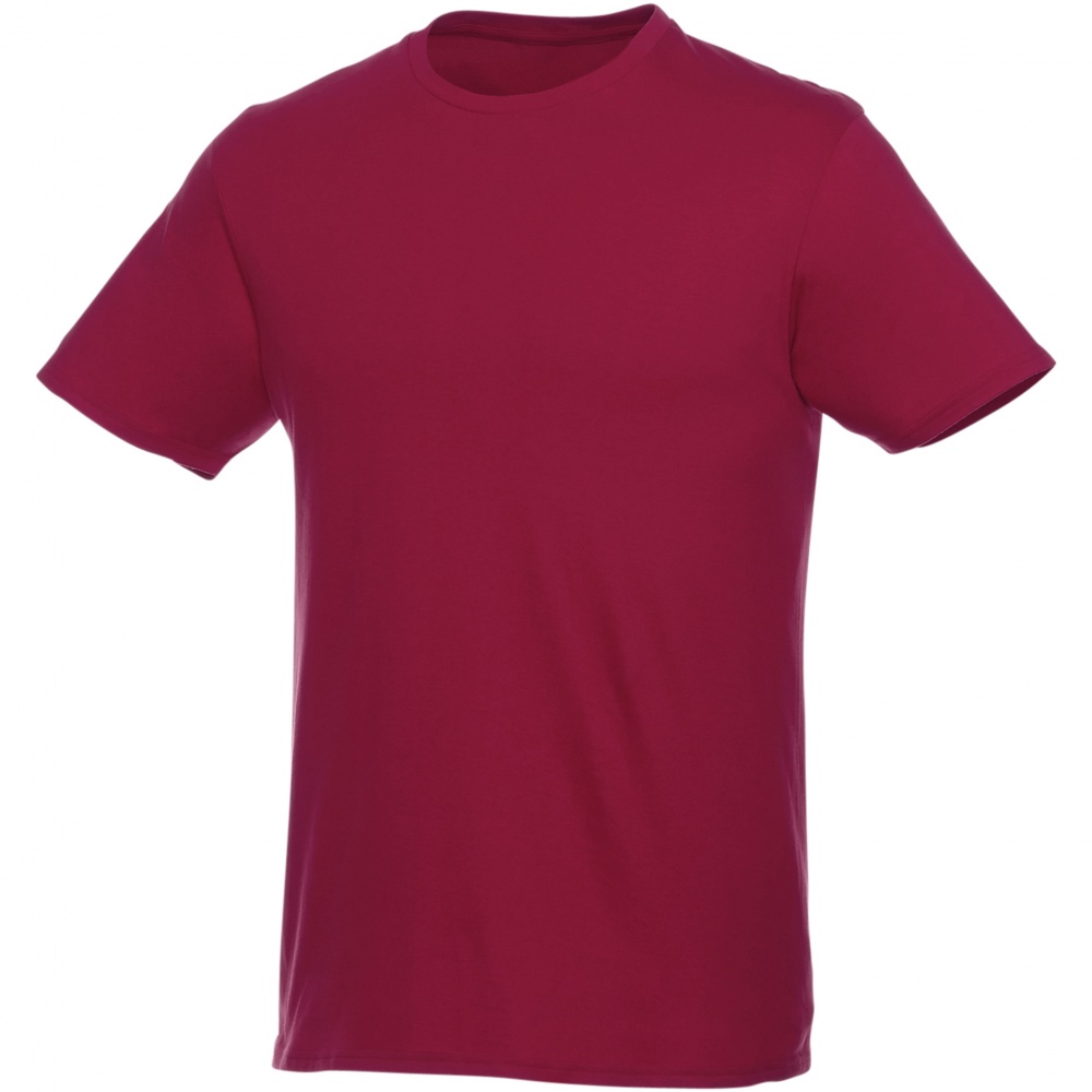 Logo trade corporate gifts image of: Heros short sleeve unisex t-shirt, dark red