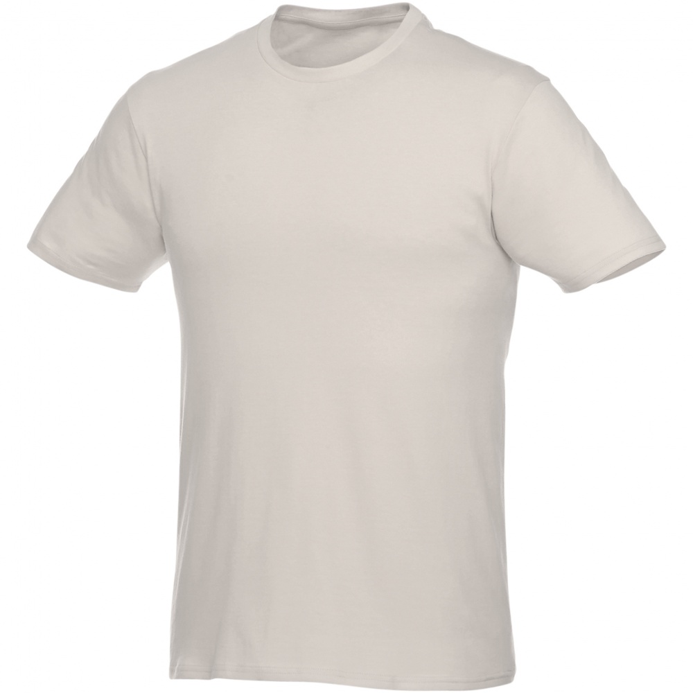 Logo trade corporate gifts image of: Heros short sleeve unisex t-shirt, light grey