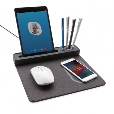 Logotrade advertising product image of: Air mousepad with 5W wireless charging and USB, black