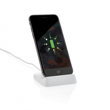 Logo trade promotional merchandise image of: 10W Wireless fast charging stand, white
