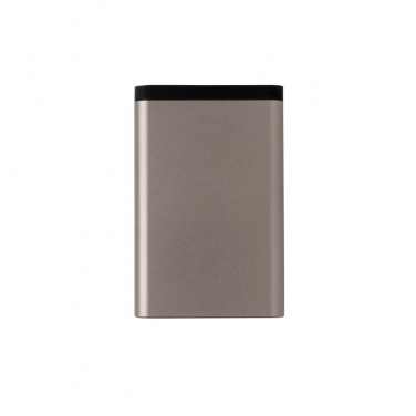 Logo trade advertising products picture of: 10.000 mAh Aluminum pocket powerbank, anthracite