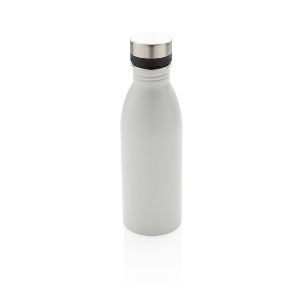 Logotrade promotional item picture of: Deluxe stainless steel water bottle, white