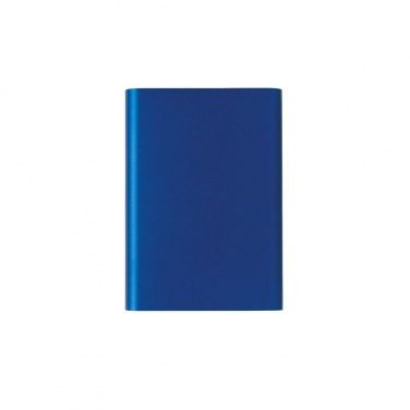 Logotrade promotional merchandise photo of: Aluminium 5.000 mAh pocket powerbank, blue