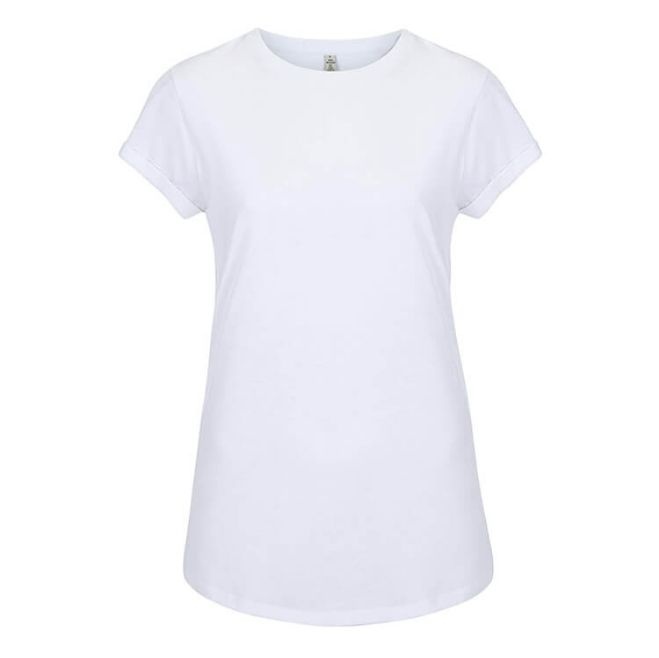 Logotrade promotional products photo of: Salvage women´s rolled sleeve t-shirt, dove white