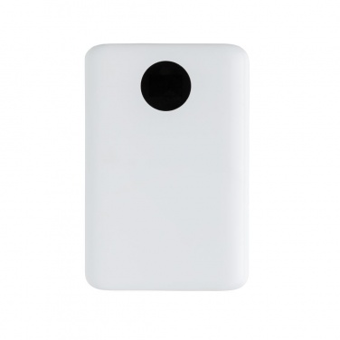 Logo trade business gifts image of: 10.000 mAh pocket powerbank with triple input, white