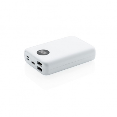 Logotrade corporate gift picture of: 10.000 mAh pocket powerbank with triple input, white