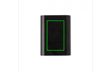 Logotrade promotional product image of: Aluminium 5.000 mAh Wireless 5W Pocket Powerbank, black