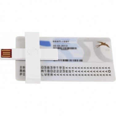 Logotrade promotional giveaway image of: +ID smart card reader, USB, white
