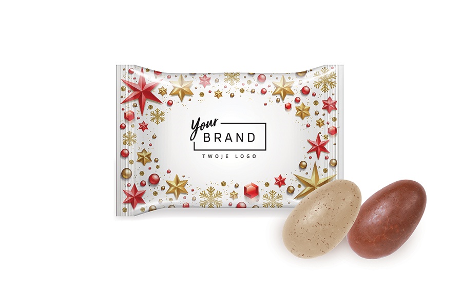 Logo trade advertising products image of: almond in chocolate flow pack