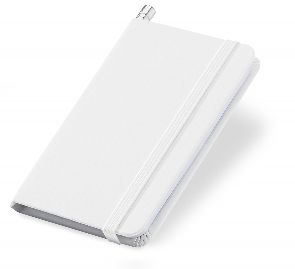 Logo trade promotional items picture of: Notebook A7, White