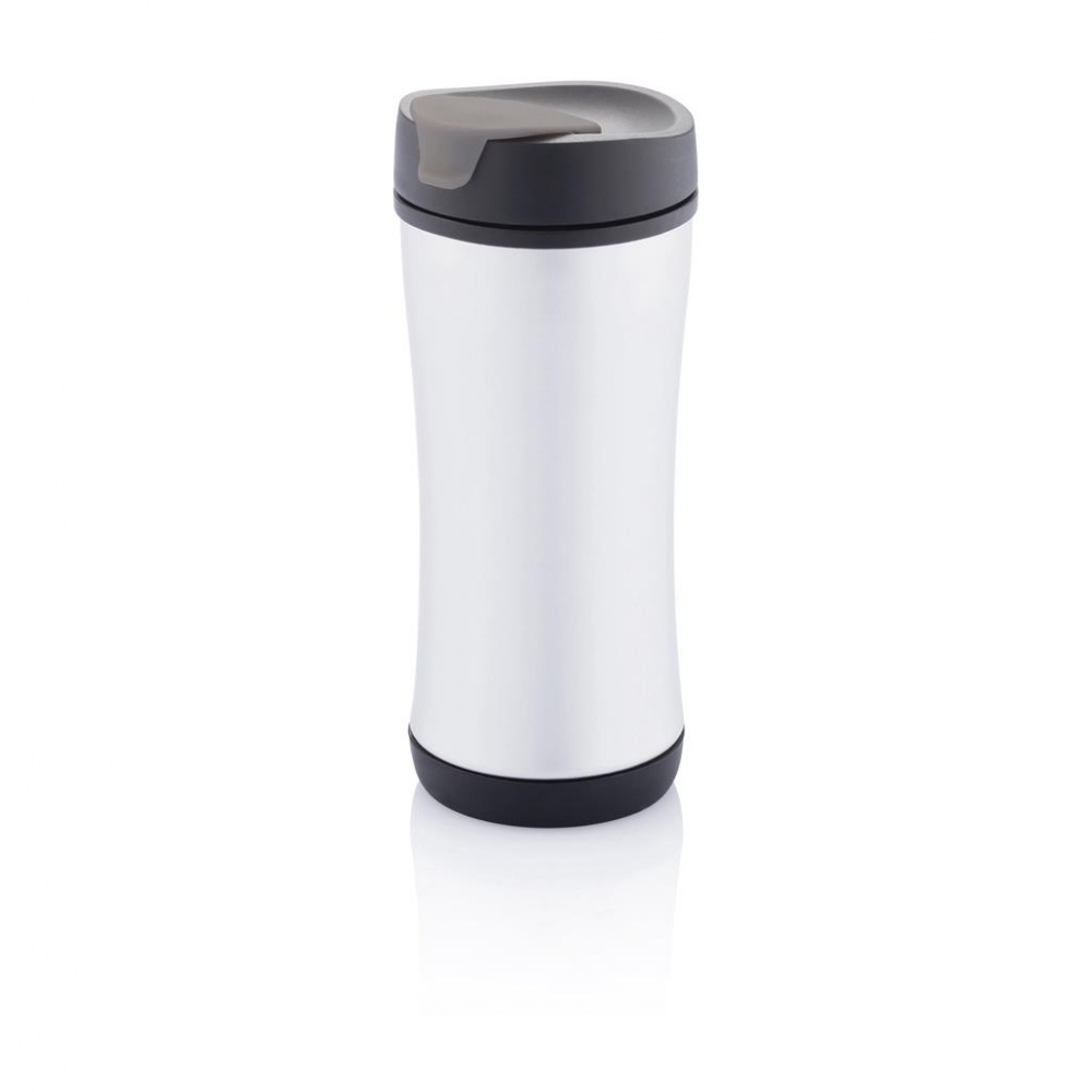 Logo trade promotional items picture of: Boom mug, grey/black with personalized name and sleeve in a gift wrap