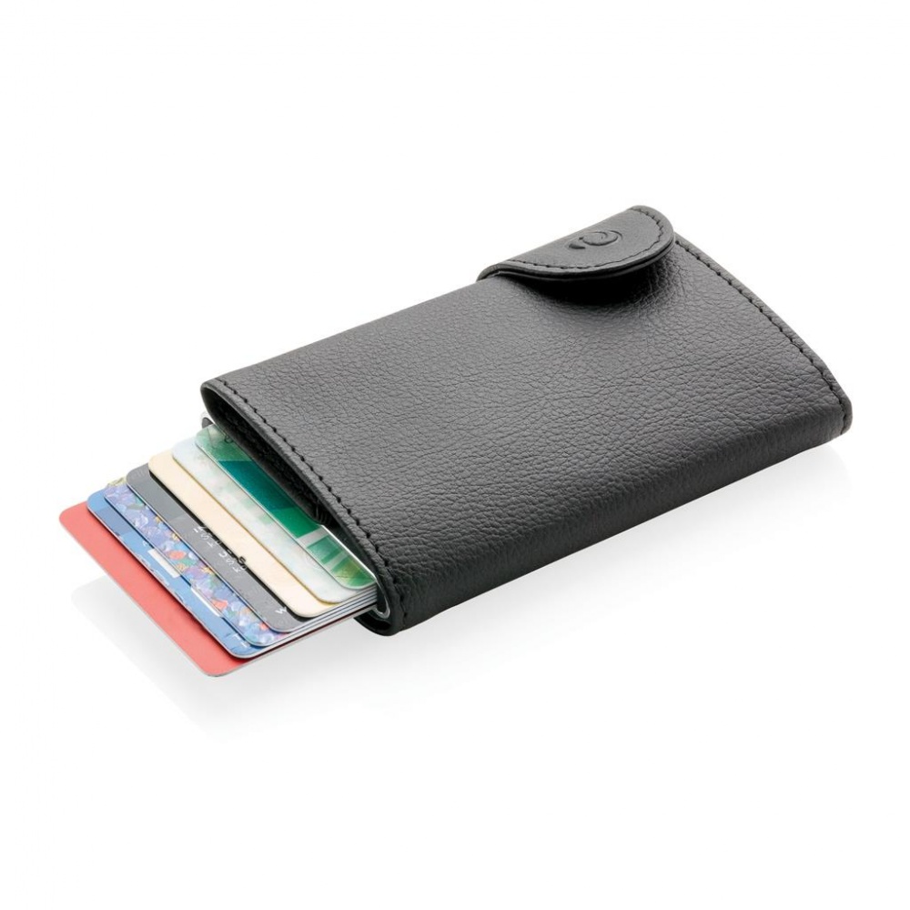 Logo trade promotional giveaways picture of: C-Secure RFID card holder & wallet black with name, sleeve, gift wrap