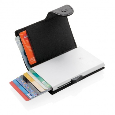 Logotrade promotional item image of: C-Secure RFID card holder & wallet black with name, sleeve, gift wrap