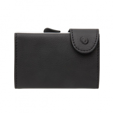Logo trade advertising product photo of: C-Secure RFID card holder & wallet black with name, sleeve, gift wrap