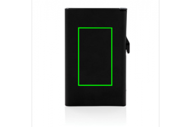 Logo trade promotional item photo of: Standard aluminium RFID cardholder, black