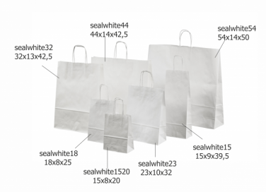 Logotrade promotional giveaway picture of: PAPERBAG WHITE 23X10X32CM
