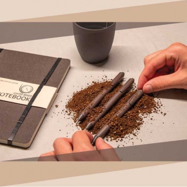 Logo trade promotional giveaway photo of: Coffe pen, dark brown