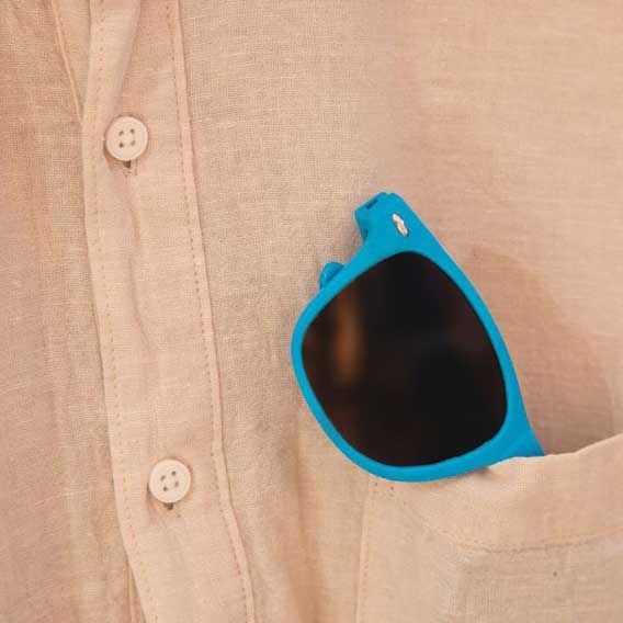 Logotrade promotional product image of: Social Plastic Sunglasses, light blue