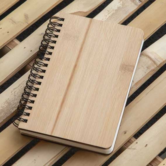 Logo trade promotional items picture of: Stonewaste and Bamboo Notebook