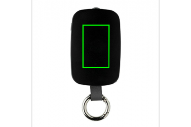 Logo trade promotional products image of: 1.200 mAh Keychain Powerbank with integrated cables, black