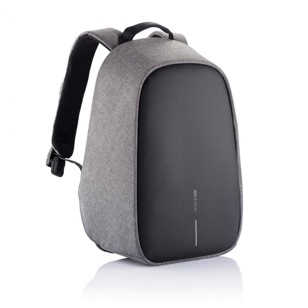 Logo trade promotional merchandise photo of: Bobby Hero Small, Anti-theft backpack, grey
