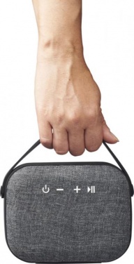 Logo trade promotional merchandise photo of: Woven Fabric Bluetooth® Speaker, grey