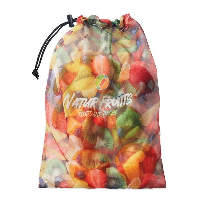 Logo trade promotional gift photo of: Mesh RPET grocery bag