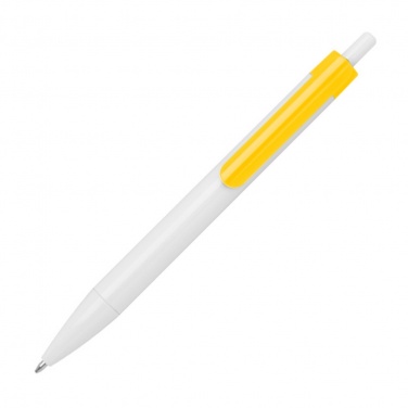 Logo trade corporate gift photo of: Ballpen with colored clip, Yellow