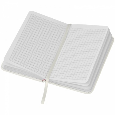 Logotrade promotional item picture of: Notebook with pocket A6, White