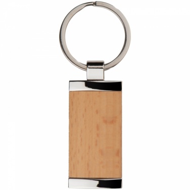 Logotrade promotional item image of: Keyring with wooden stick, Brown