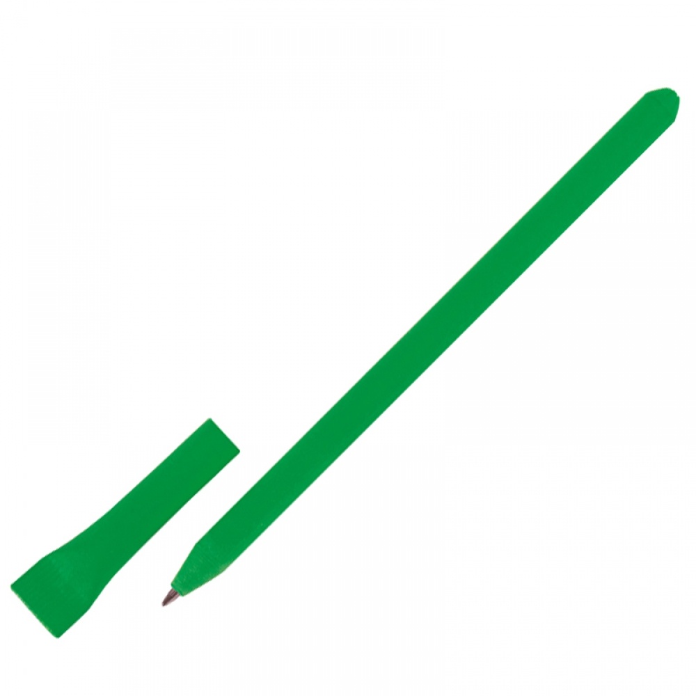 Logo trade corporate gifts image of: Carboard pen, Green