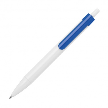 Logo trade promotional merchandise picture of: Ballpen with colored clip, Blue