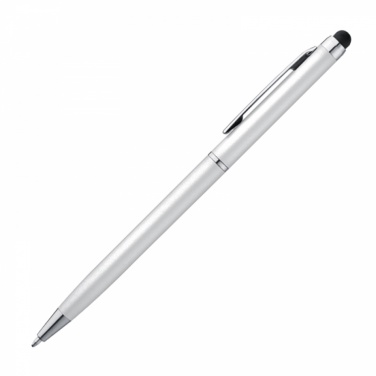 Logotrade promotional item image of: Plastic ball pen with touch function, White