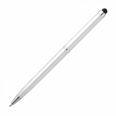 Logo trade advertising product photo of: Plastic ball pen with touch function, White