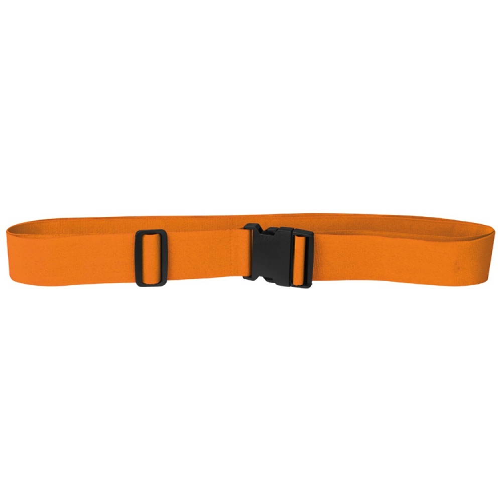 Logo trade promotional giveaways image of: Adjustable luggage strap, Orange