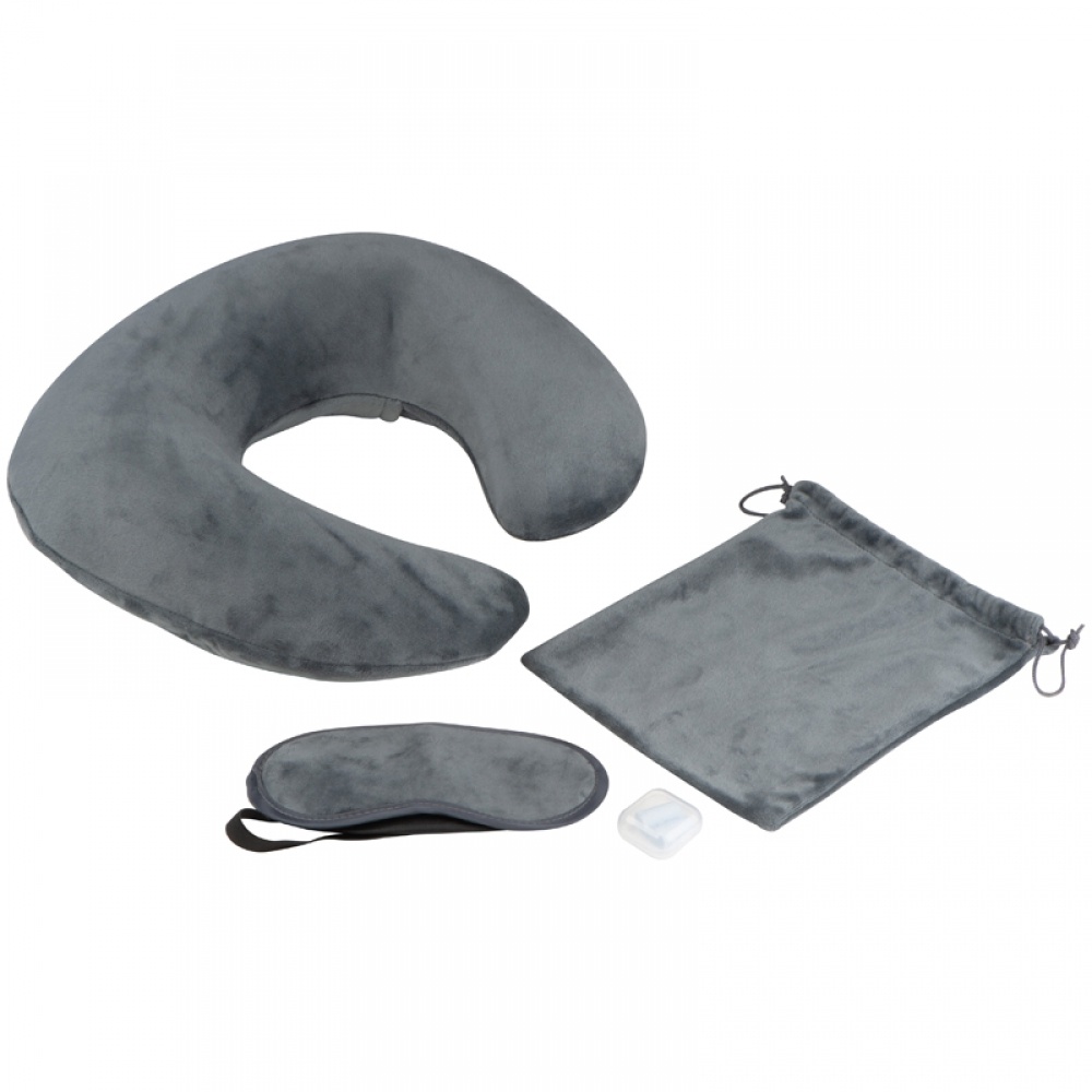 Logotrade promotional products photo of: Travel set with neck pillow, sleep mask, and laundry bag