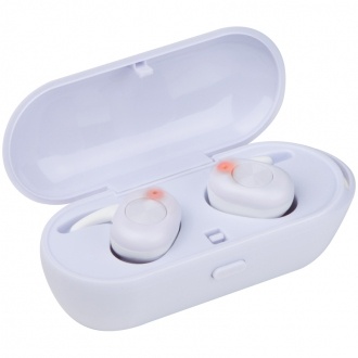 Logo trade promotional gifts image of: In-ear headphones, White