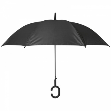 Logo trade corporate gifts image of: Hands-free umbrella, Black