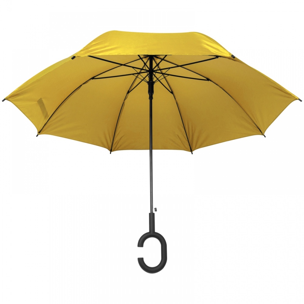 Logo trade advertising product photo of: Hands-free umbrella, Yellow