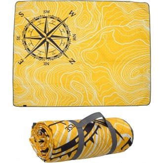 Logo trade advertising products picture of: Foldable picnic blanket ALVERNIA, Yellow