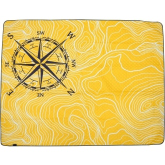 Logo trade corporate gifts image of: Foldable picnic blanket ALVERNIA, Yellow